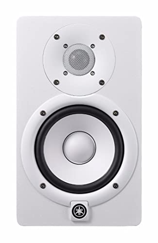 Yamaha HS5 W 5-Inch Powered Studio Monitor (White, 2-Pack) Bundle (2 Items)