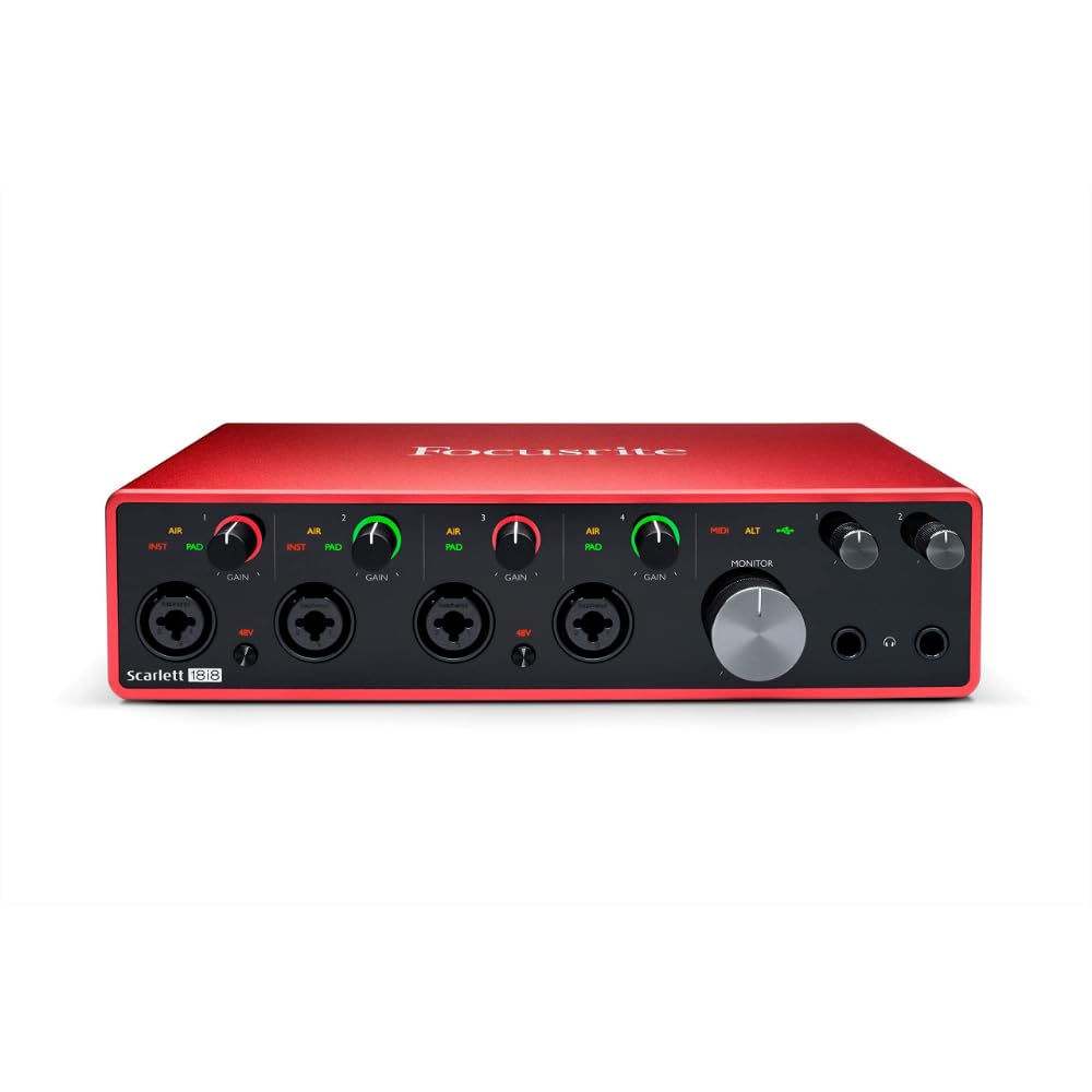 Focusrite Scarlett 18i8 3rd Gen USB Audio Interface for Recording, Producing and Engineering — High-Fidelity, Studio Quality Recording, with Transparent Playback